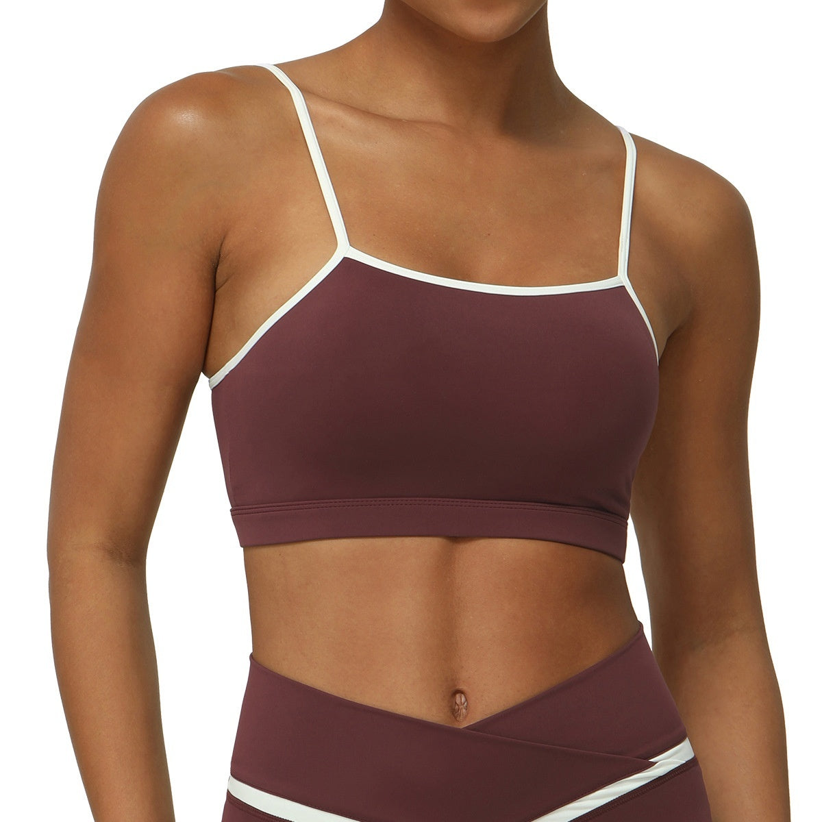 Running Sports New Color Matching Nude Feel Thin Strap Yoga Bra