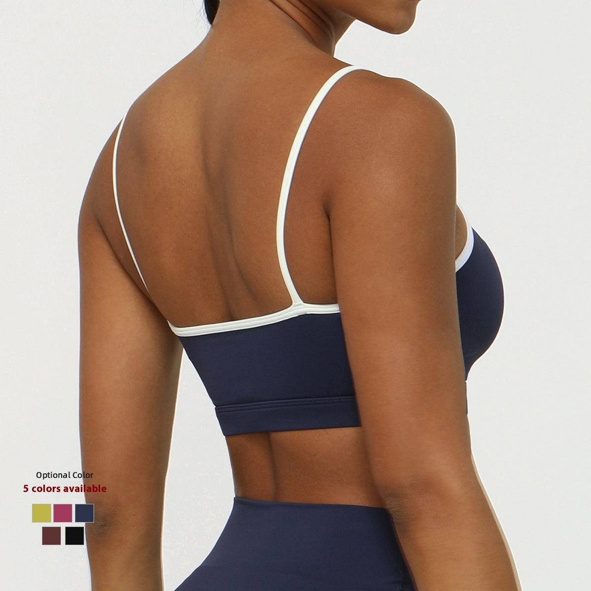 Running Sports New Color Matching Nude Feel Thin Strap Yoga Bra
