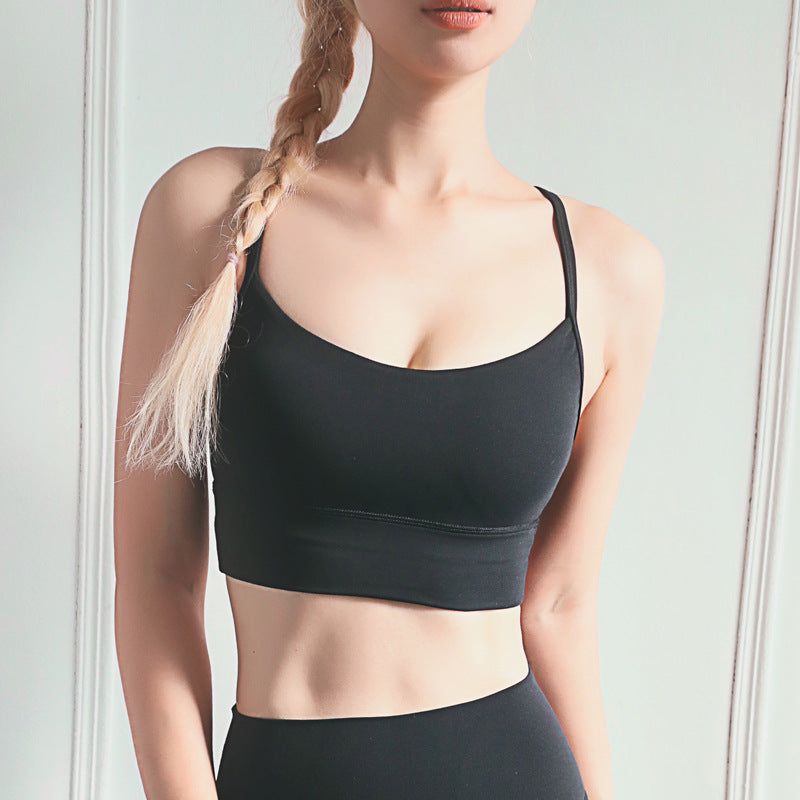 Y-shaped back yoga bra