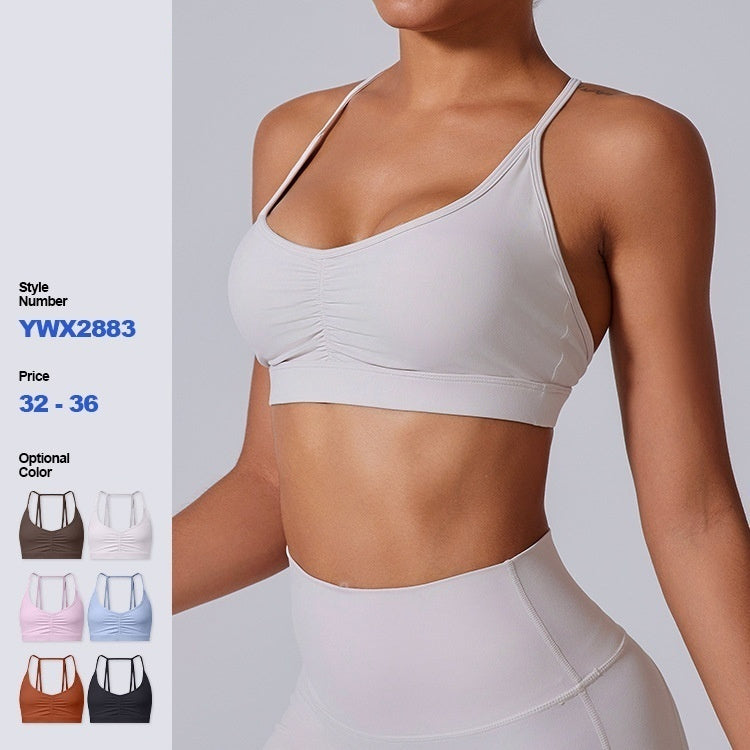 Front Fold Shaping Sports Back Shaping New Halter Bra Spaghetti Strap