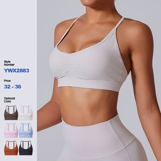 Front Fold Shaping Sports Back Shaping New Halter Bra Spaghetti Strap