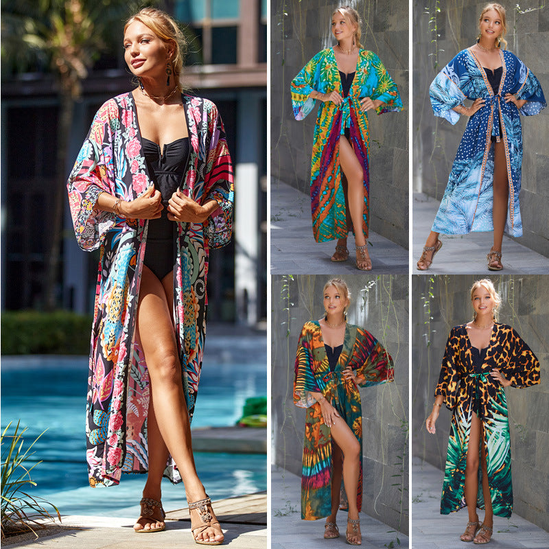 Sun Protection Cardigan Women's Swimsuit Bikini Cover-up
