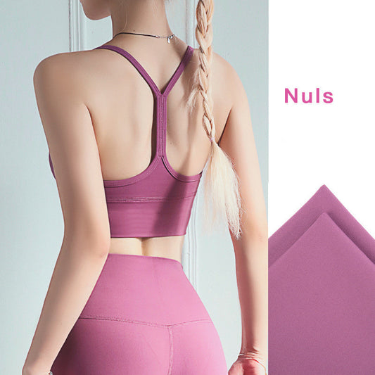 Y-shaped back yoga bra