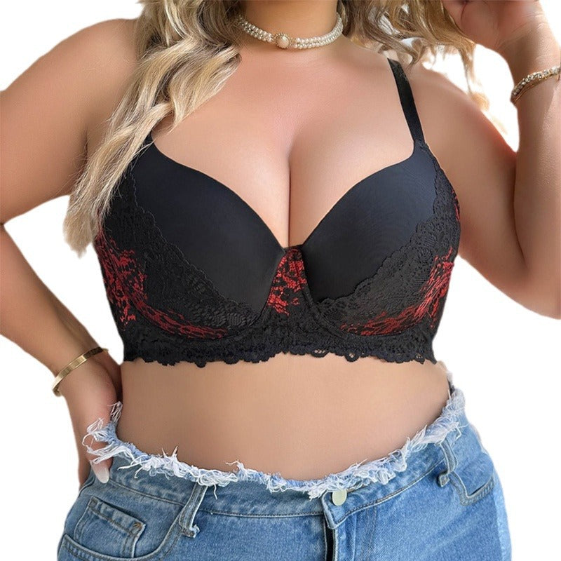 Women's Plus Size Sexy Lace Push Up Bra