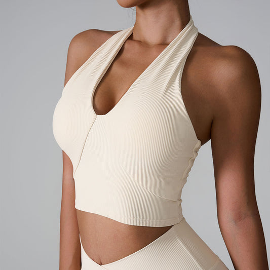 Halter Bra Shockproof Sports Tight Sports Vest