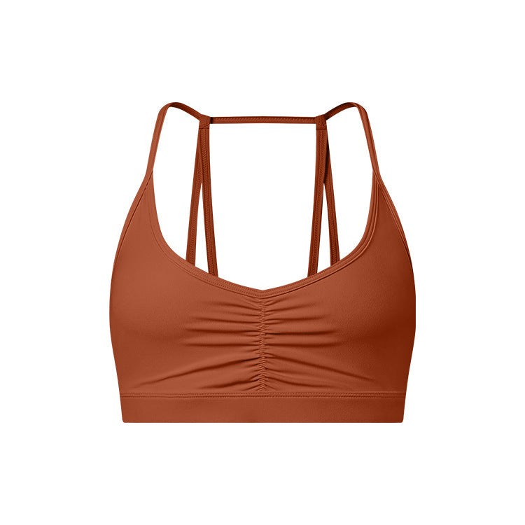 Front Fold Shaping Sports Back Shaping New Halter Bra Spaghetti Strap