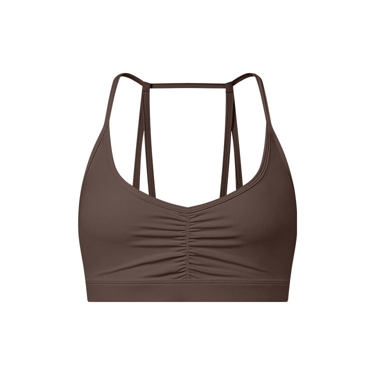 Front Fold Shaping Sports Back Shaping New Halter Bra Spaghetti Strap
