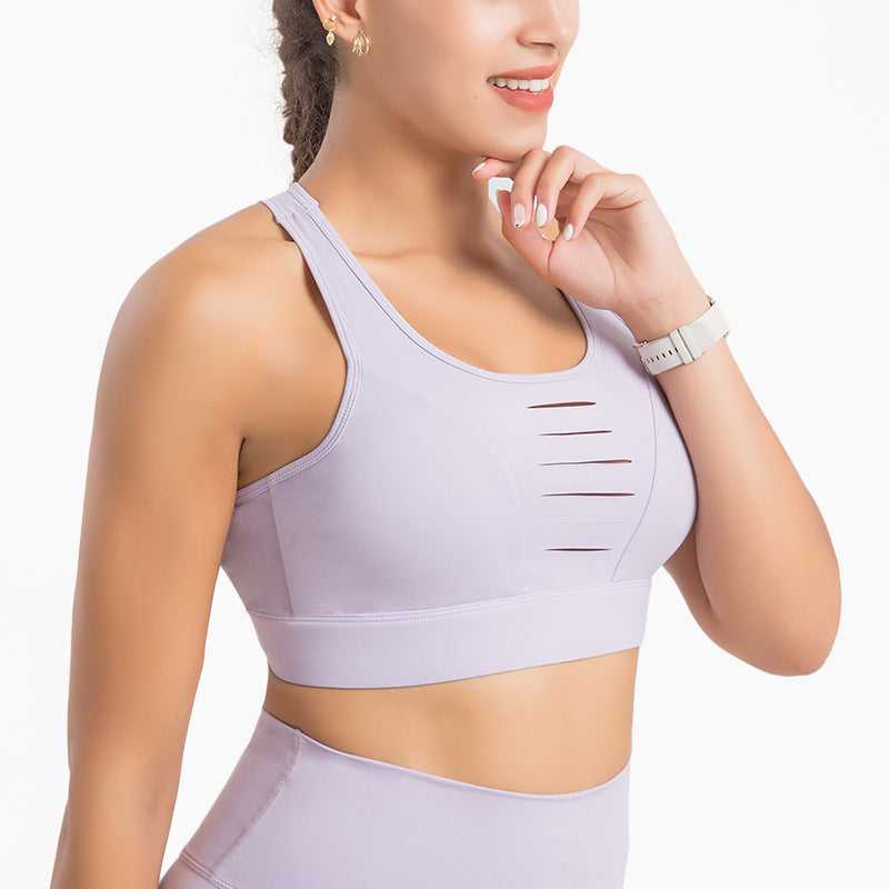 Style Plus Size Broken Hole Sports Women's Bra