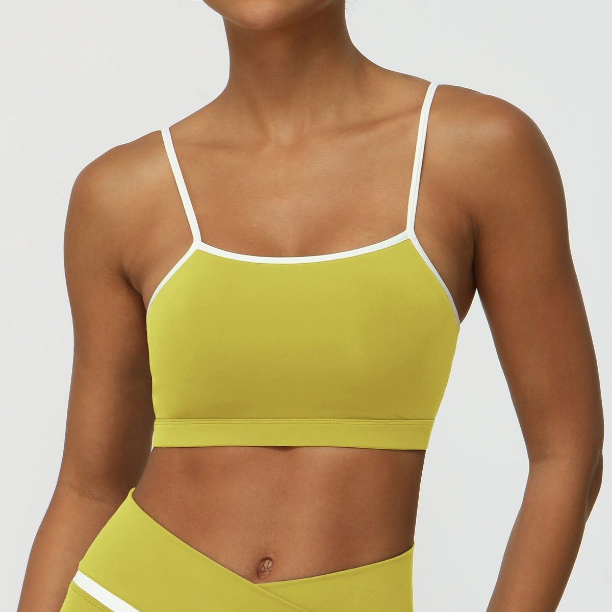Running Sports New Color Matching Nude Feel Thin Strap Yoga Bra